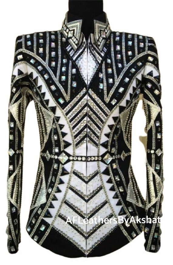 Western Custom Rodeo Queen, Showmanship, Horsemanship , Western Pleasure Show Shirt & Women Rail Jacket.