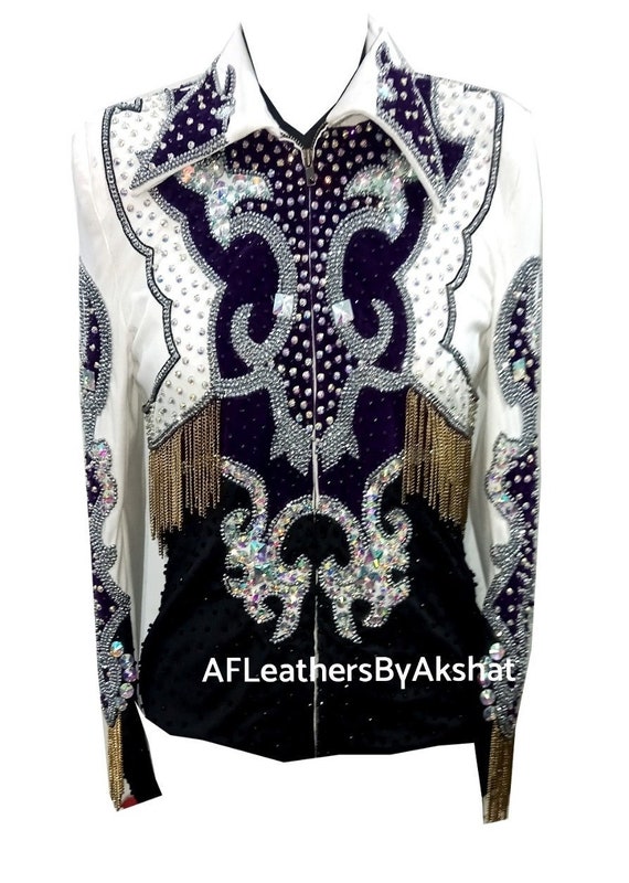 Western Custom Rodeo Queen, Showmanship, Horsemanship , Western Pleasure Show Shirt & Women Rail Jacket.