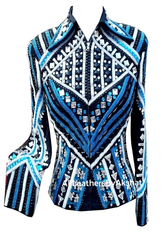 Western Custom Rodeo Queen, Showmanship, Horsemanship , Western Pleasure Show Shirt & Women Rail Jacket.