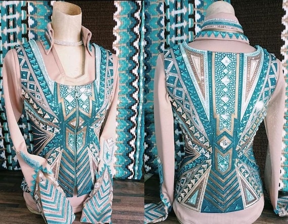 Custom Western Show Shirt: Rodeo Queen Horsemanship Rail Shirt