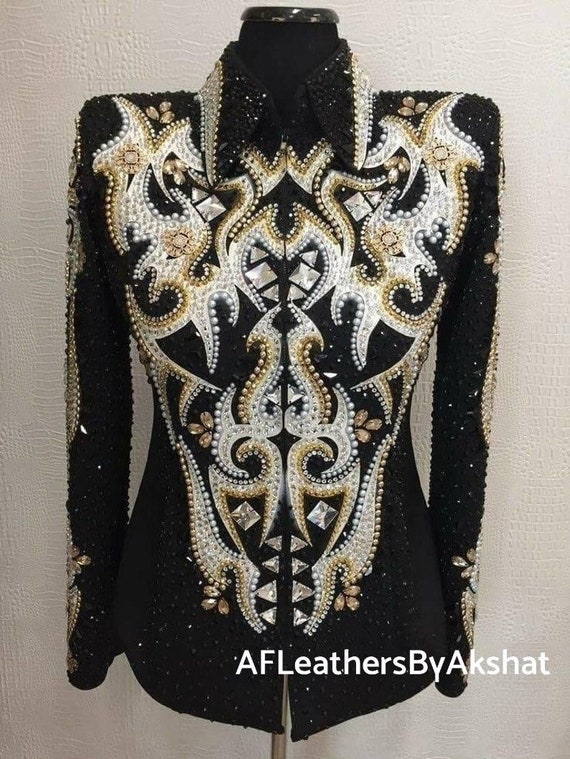 Western Custom Rodeo Queen, Showmanship, Horsemanship , Western Pleasure Show Shirt & Women Rail Jacket.