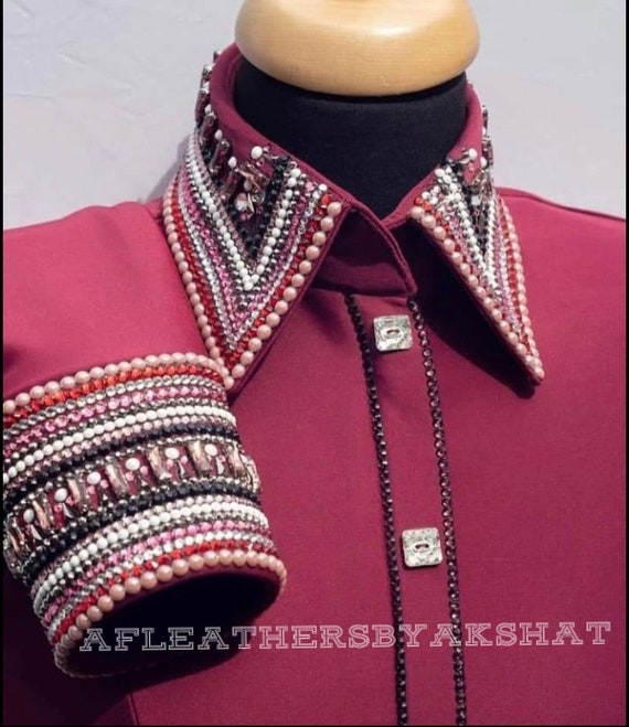 Custom Western Show Shirt: Rodeo Queen Horsemanship Rail Shirt