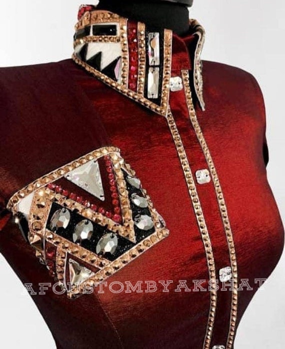 Western Custom Rodeo Queen, Showmanship, Horsemanship , Western Pleasure Show Shirt & Women Rail Jacket.