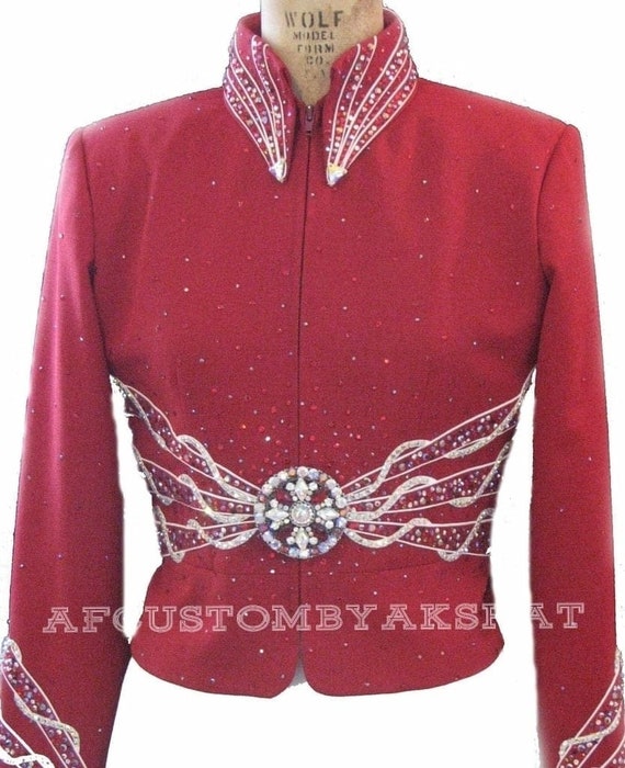 Western Custom Rodeo Queen, Showmanship, Horsemanship , Western Pleasure Show Shirt & Women Rail Jacket.