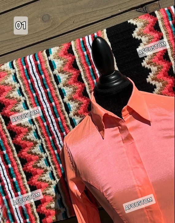 Western Custom Rodeo Queen, Showmanship, Horsemanship , Western Pleasure Show Shirt & Women Rail Jacket. (Shirt/Pad)