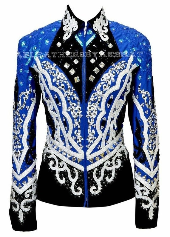 Western Custom Rodeo Queen, Showmanship, Horsemanship , Western Pleasure Show Shirt & Women Rail Jacket.