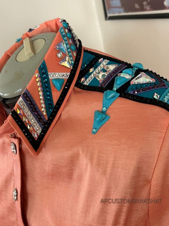 Western Custom Rodeo Queen, Showmanship, Horsemanship , Western Pleasure Show Shirt & Women Rail Jacket.