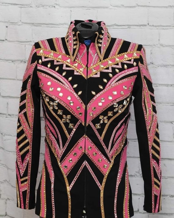 Western Custom Rodeo Queen, Showmanship, Horsemanship , Western Pleasure Show Shirt & Women Rail Jacket.