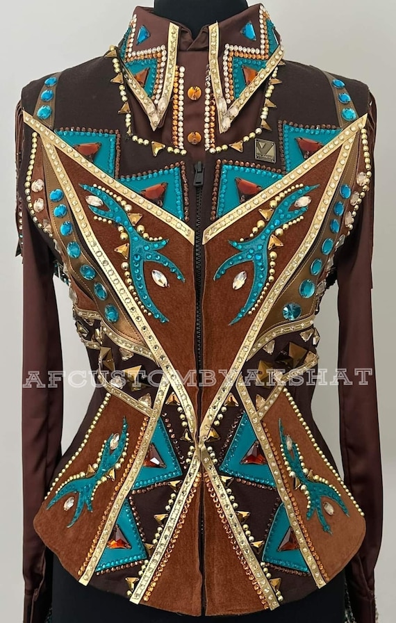 Western Custom Rodeo Queen, Showmanship, Horsemanship , Western Pleasure Show Shirt & Women Rail Jacket.