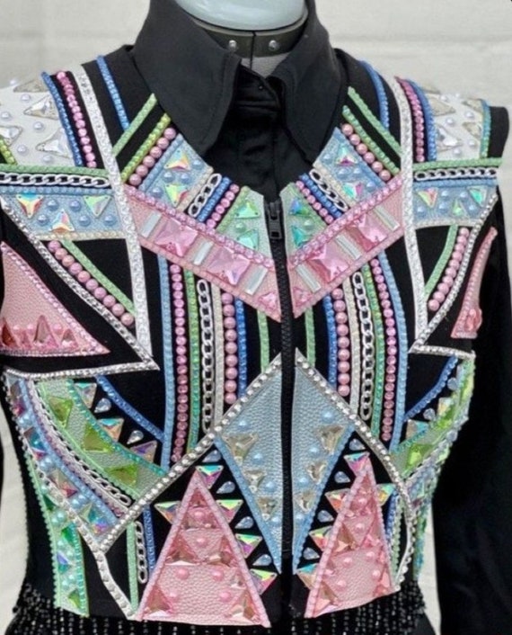 Western Custom Rodeo Queen, Showmanship, Horsemanship , Western Pleasure Show Shirt & Women Rail Jacket.