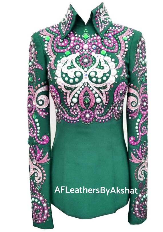 Western Custom Rodeo Queen, Showmanship, Horsemanship , Western Pleasure Show Shirt & Women Rail Jacket.