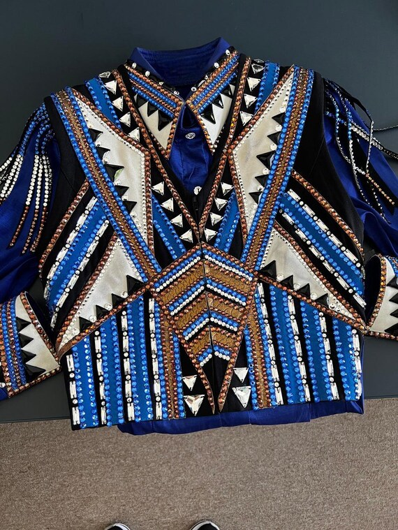 iWestern Custom Rodeo Queen, Showmanship, Horsemanship , Western Pleasure Show Shirt & Women Rail Jacket.