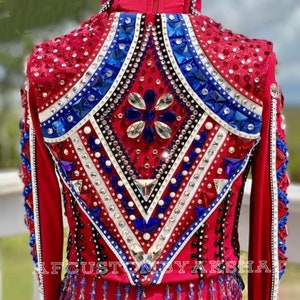 Western Custom Rodeo Queen, Showmanship, Horsemanship, Western Pleasure Show Shirt & Women Rail Jacket. Bild 4