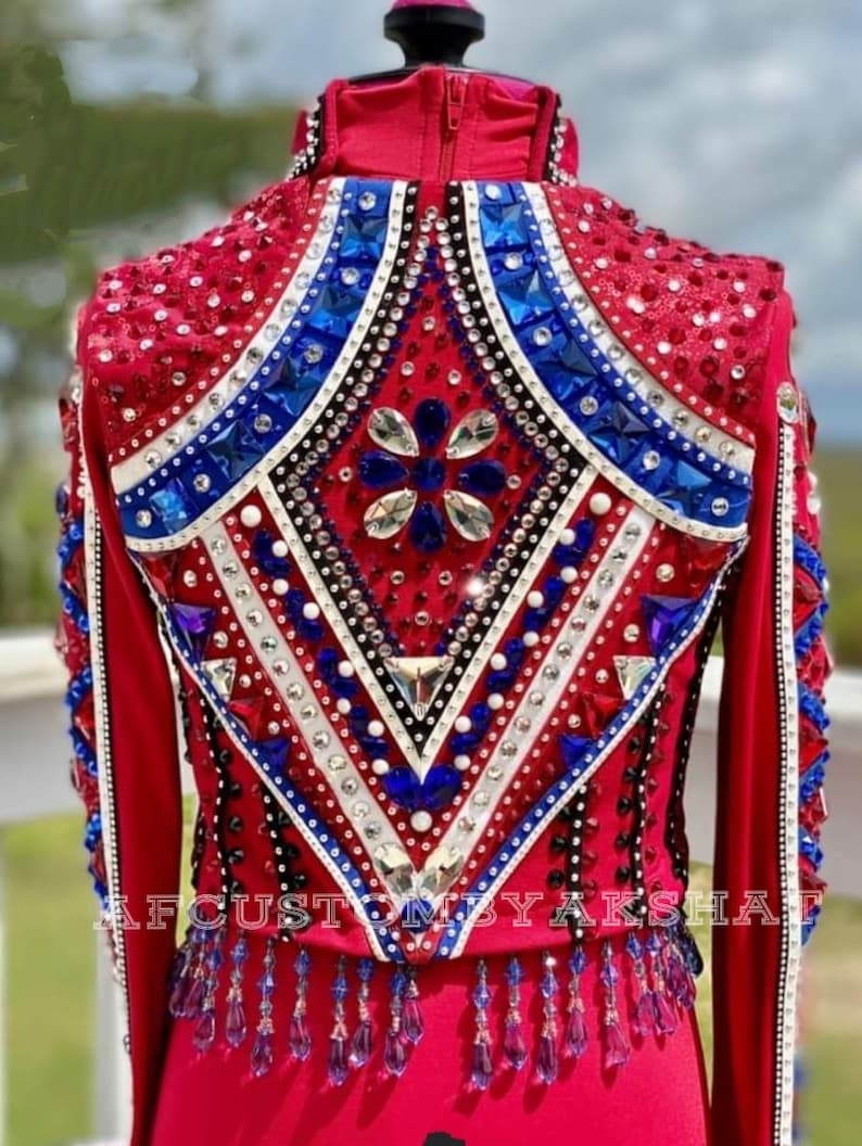 Western Custom Rodeo Queen, Showmanship, Horsemanship, Western Pleasure Show Shirt & Women Rail Jacket. Bild 4