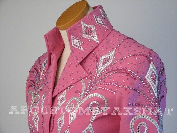 Western Custom Rodeo Queen, Showmanship, Horsemanship , Western Pleasure Show Shirt & Women Rail Jacket.