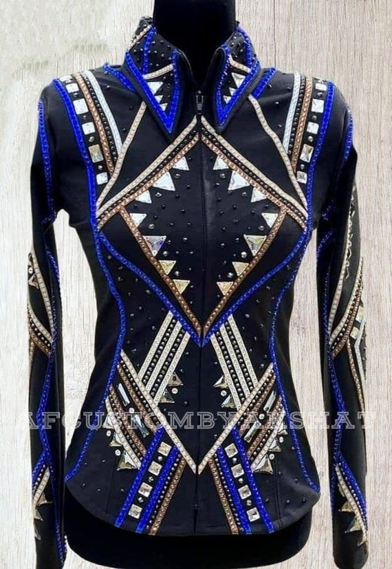 Western Custom Rodeo Queen, Showmanship, Horsemanship , Western Pleasure Show Shirt & Women Rail Jacket.