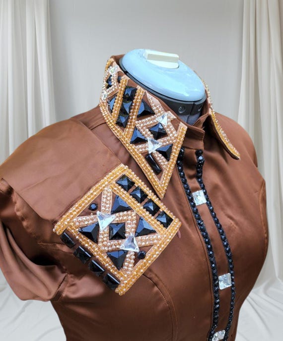 Custom Western Show Shirt: Rodeo Queen Rail Shirt