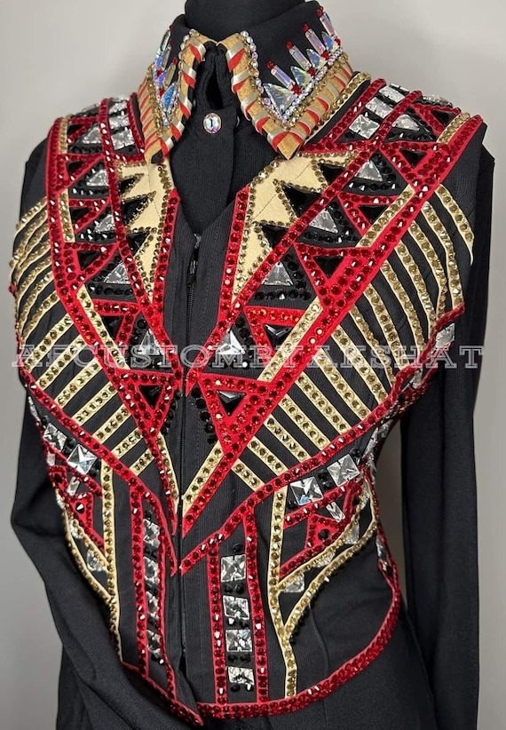Western Custom Rodeo Queen, Showmanship, Horsemanship , Western Pleasure Show Shirt & Women Rail Jacket.