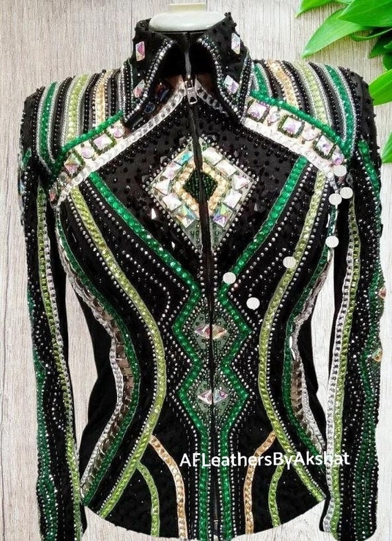 Western Custom Rodeo Queen, Showmanship, Horsemanship , Western Pleasure Show Shirt & Women Rail Jacket.