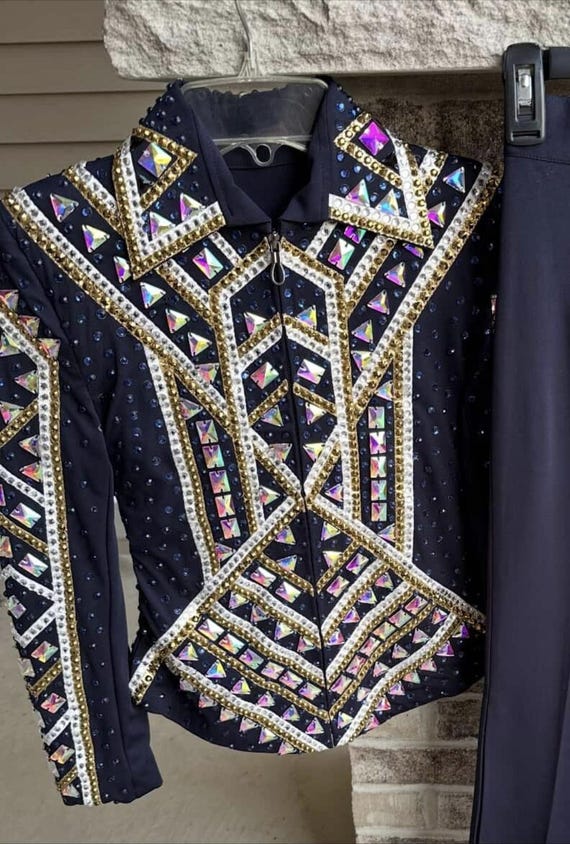 Western Custom Rodeo Queen, Showmanship, Horsemanship , Western Pleasure Show Shirt & Women Rail Jacket.