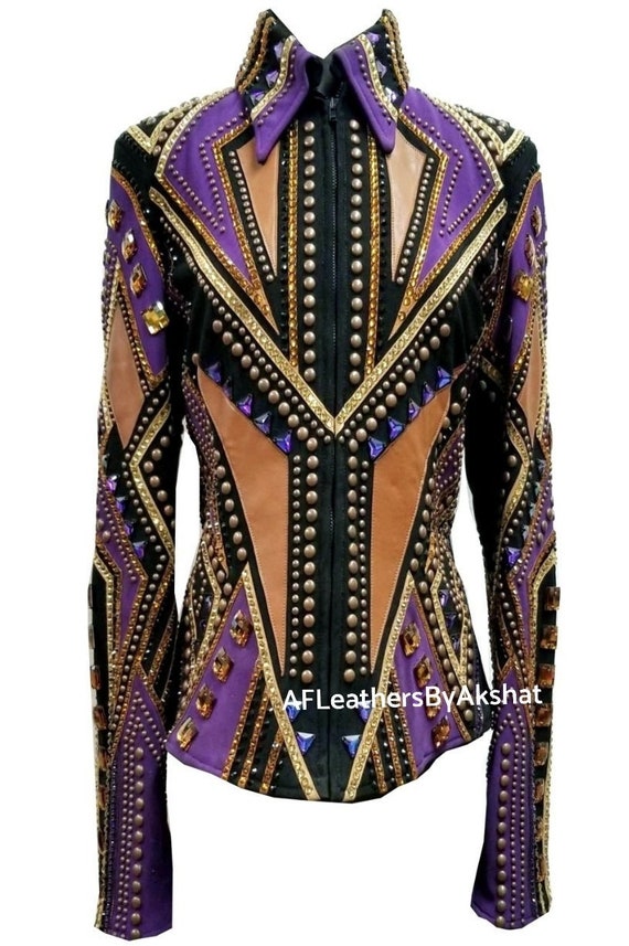 Western Custom Rodeo Queen, Showmanship, Horsemanship , Western Pleasure Show Shirt & Women Rail Jacket.