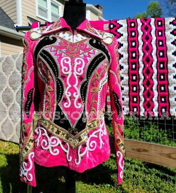 Western Custom Rodeo Queen, Showmanship, Horsemanship , Western Pleasure Show Shirt & Women Rail Jacket.