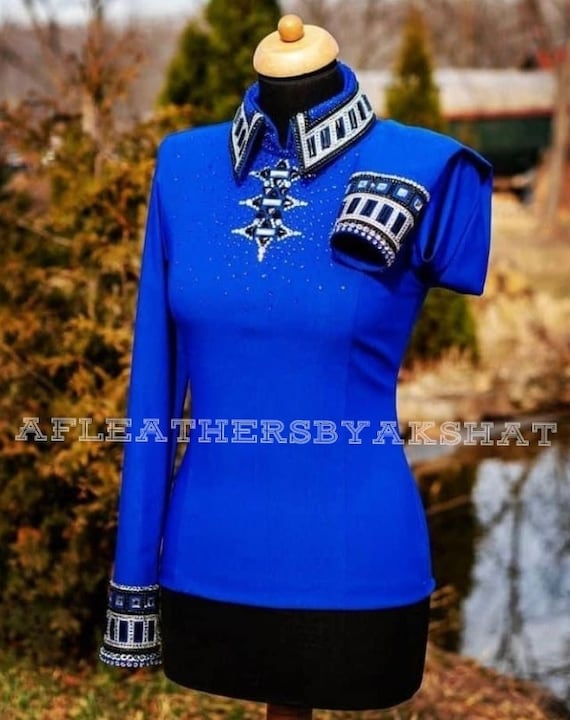 Custom Western Show Shirt: Rodeo Queen, Horsemanship Rail Shirt