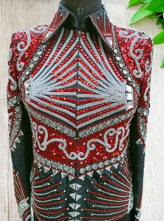 Western Custom Rodeo Queen, Showmanship, Horsemanship , Western Pleasure Show Shirt & Women Rail Jacket.