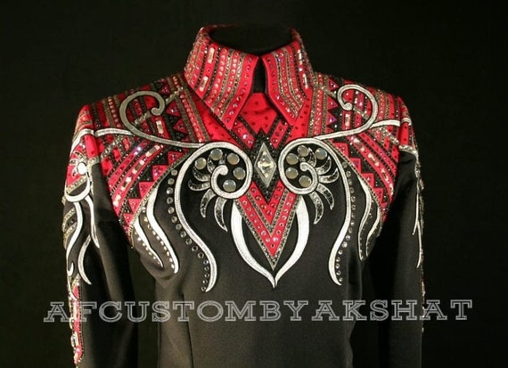 Western Custom Rodeo Queen, Showmanship, Horsemanship , Western Pleasure Show Shirt & Women Rail Jacket.