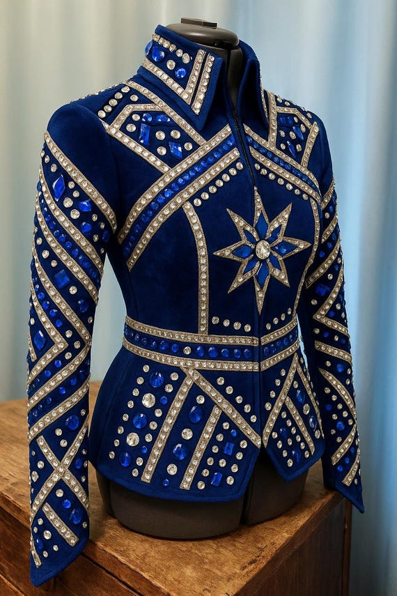 Western Custom Rodeo Queen, Showmanship, Horsemanship , Western Pleasure Show Shirt & Women Rail Jacket.