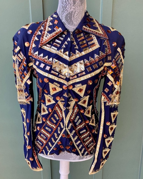 Western Custom Rodeo Queen, Showmanship, Horsemanship , Western Pleasure Show Shirt & Women Rail Jacket.