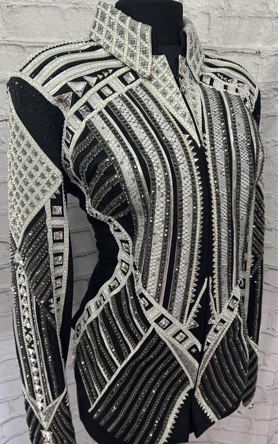 Western Custom Rodeo Queen, Showmanship, Horsemanship , Western Pleasure Show Shirt & Women Rail Jacket.