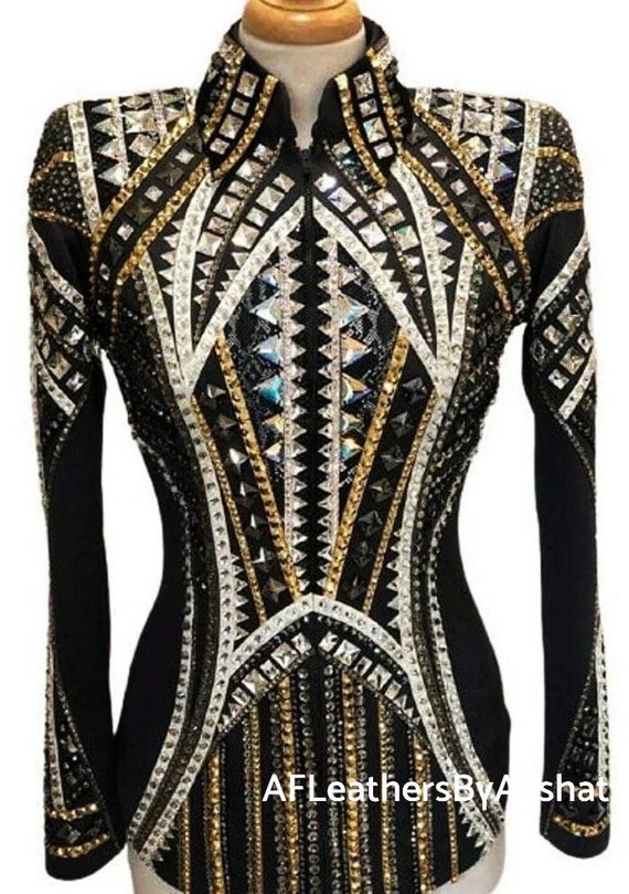 Western Custom Rodeo Queen, Showmanship, Horsemanship , Western Pleasure Show Shirt & Women Rail Jacket.