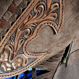 Custom Fringed Leather Chaps: Handmade Western Wear image 2