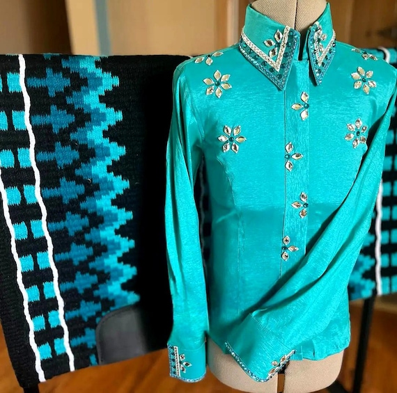 Western Custom Rodeo Queen, Showmanship, Horsemanship , Western Pleasure Show Shirt & Women Rail Jacket.