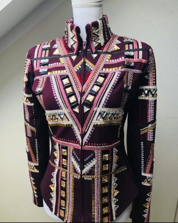 Custom Western Show Jacket: Rodeo Queen Horsemanship Rail Jacket