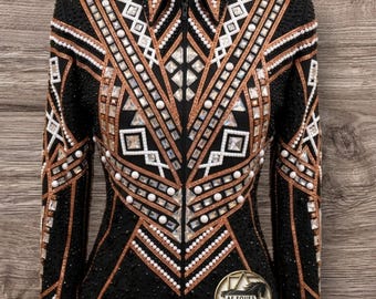 Western Custom Rodeo Queen, Showmanship, Horsemanship , Western Pleasure Show Shirt & Women Rail Jacket.