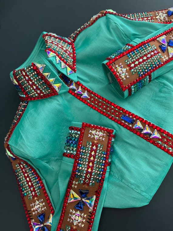 Western Custom Rodeo Queen, Showmanship, Horsemanship , Western Pleasure Show Shirt & Women Rail Jacket.