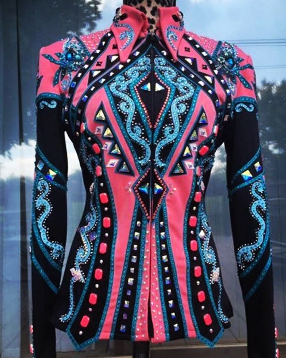 Western Custom Rodeo Queen, Showmanship, Horsemanship , Western Pleasure Show Shirt & Women Rail Jacket.