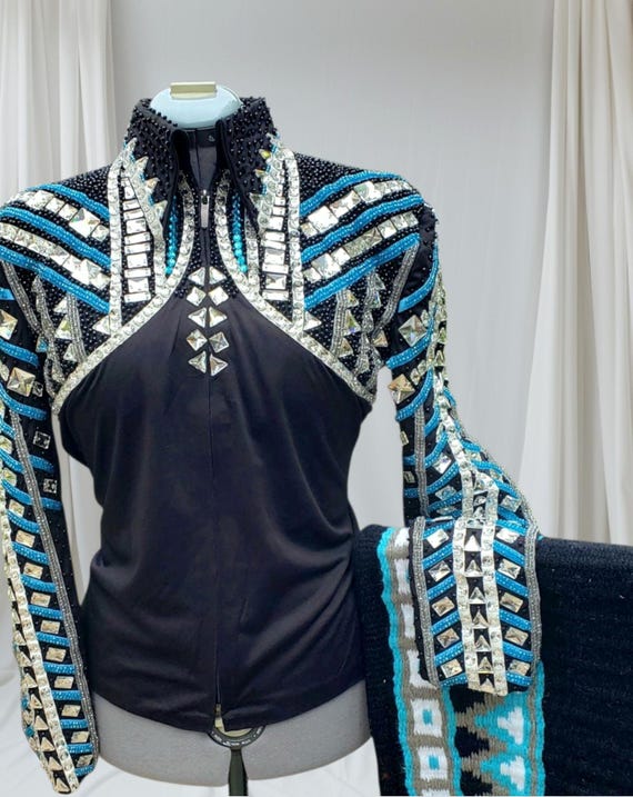 Custom Western Show Shirt: Rodeo Queen, Horsemanship Rail Shirt