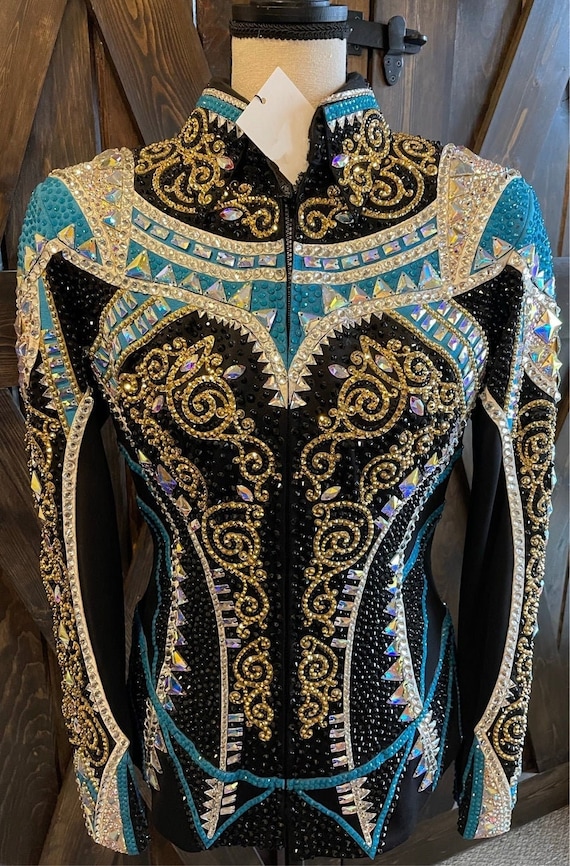 Western Custom Rodeo Queen, Showmanship, Horsemanship , Western Pleasure Show Shirt & Women Rail Jacket.