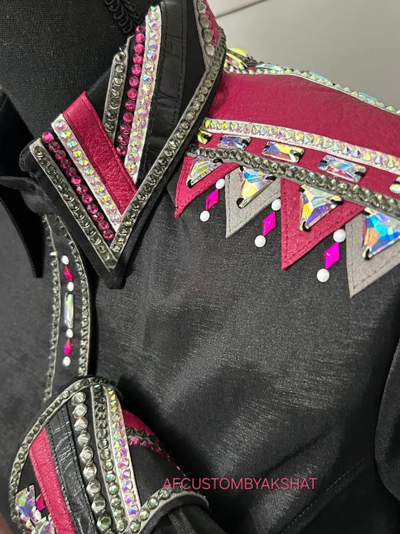 Western Custom Rodeo Queen, Showmanship, Horsemanship , Western Pleasure Show Shirt & Women Rail Jacket.