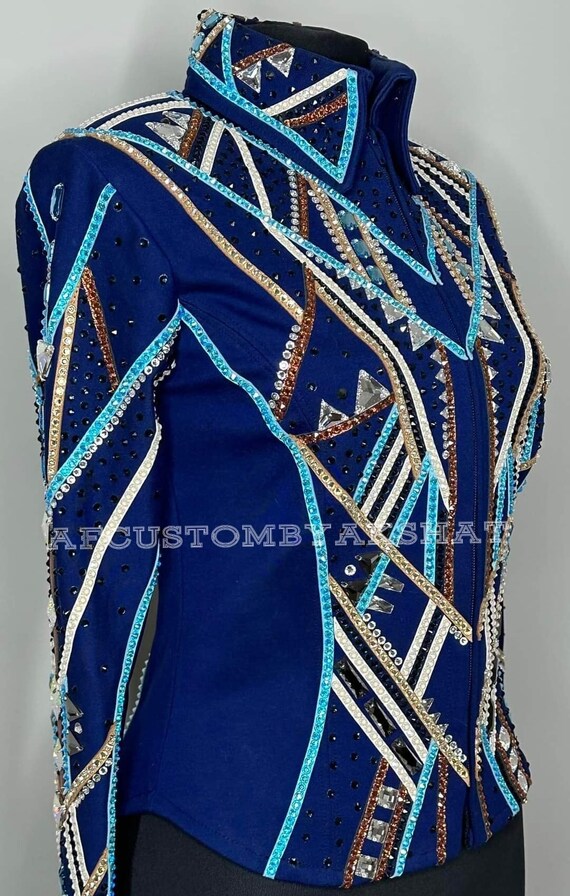 Western Custom Rodeo Queen, Showmanship, Horsemanship , Western Pleasure Show Shirt & Women Rail Jacket.