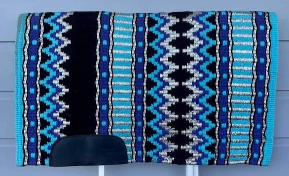 Western Show Pad: Turquoise & Silver Saddle Blanket