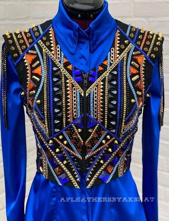 Western Custom Rodeo Queen, Showmanship, Horsemanship , Western Pleasure Show Shirt & Women Rail Jacket.