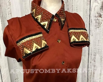 Western Custom Rodeo Queen, Showmanship, Horsemanship , Western Pleasure Show Shirt & Women Rail Jacket.