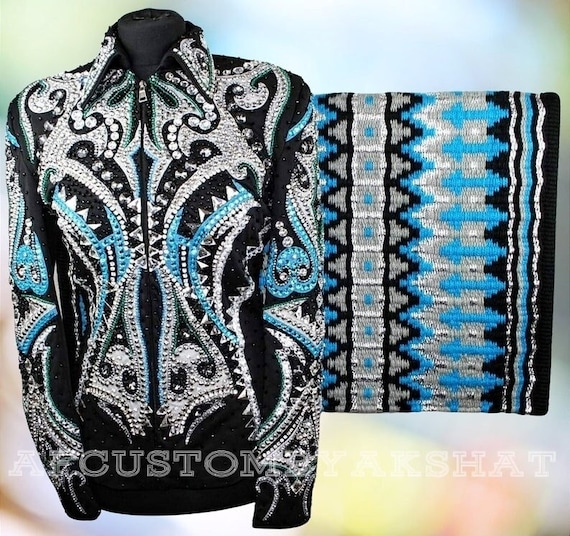 Western Custom Rodeo Queen, Showmanship, Horsemanship , Western Pleasure Show Shirt & Women Rail Jacket.