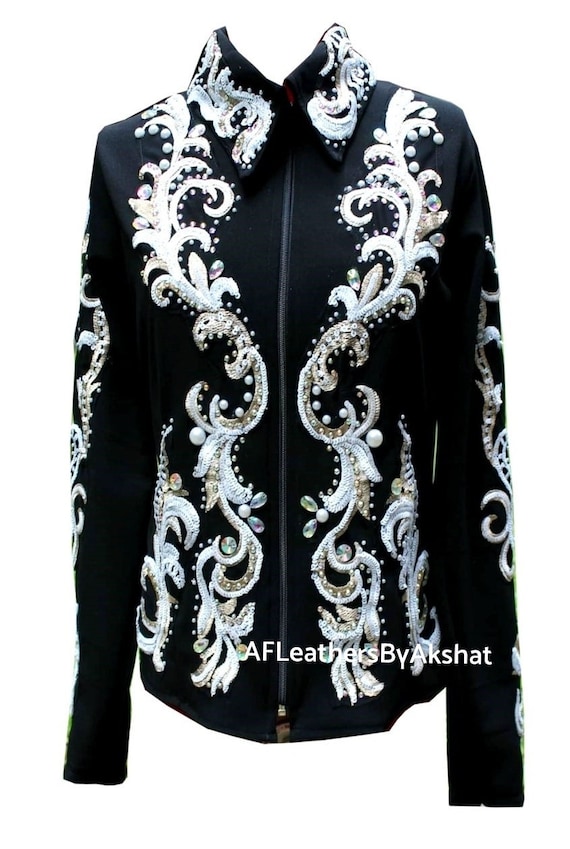 Western Custom Rodeo Queen, Showmanship, Horsemanship , Western Pleasure Show Shirt & Women Rail Jacket.