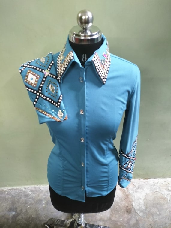 Western Custom Rodeo Queen, Showmanship, Horsemanship , Western Pleasure Show Shirt & Women Rail Jacket.