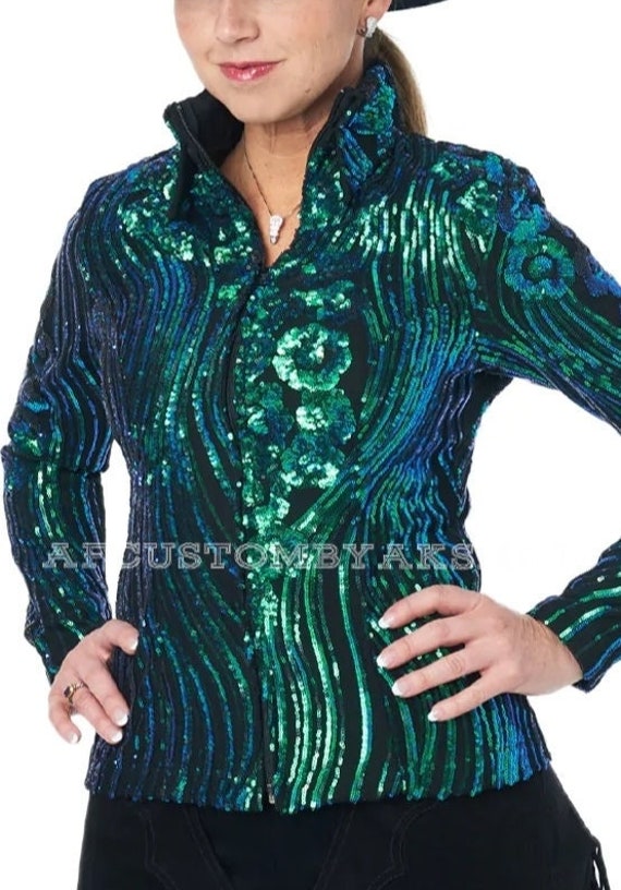 Western Custom Rodeo Queen, Showmanship, Horsemanship , Western Pleasure Show Shirt & Women Rail Jacket.